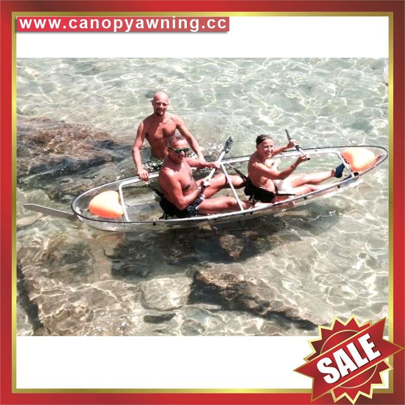 ocean river touring clear transparent invisble crystal kayak canoe boat