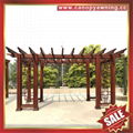 outdoor garden aluminum alu metal wood look gazebo pergola kits for slae