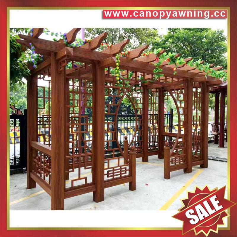 outdoor garden aluminum alu metal wood look gazebo pergola manufacturers