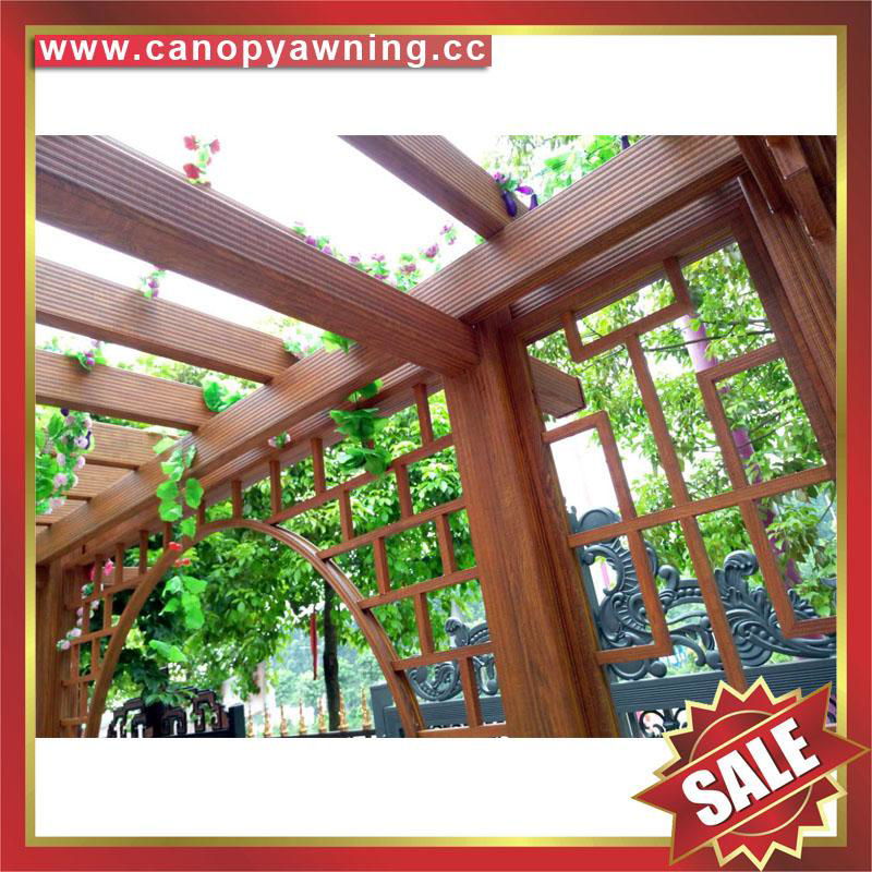 prefabricated outdoor garden aluminum alu metal wood look gazebo pergola kits