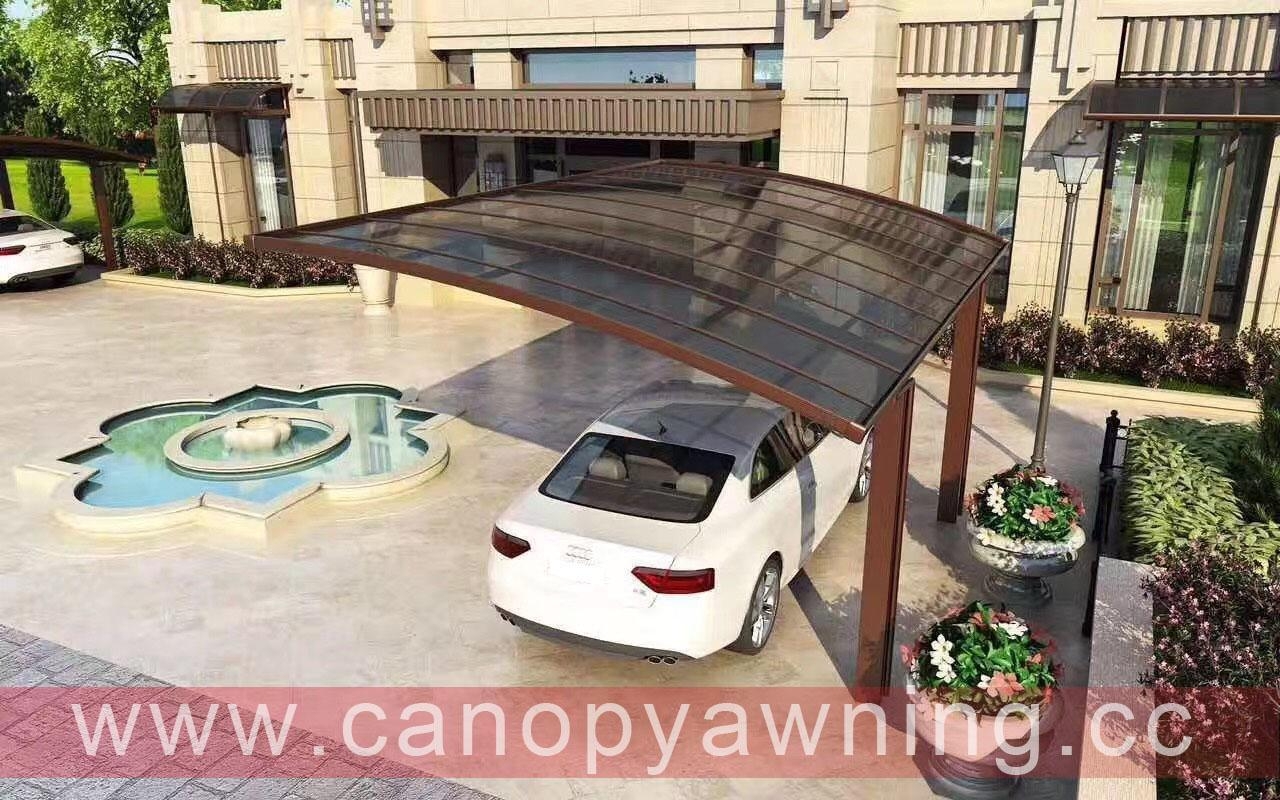 outdoor aluminum pc parking carport car shelter port