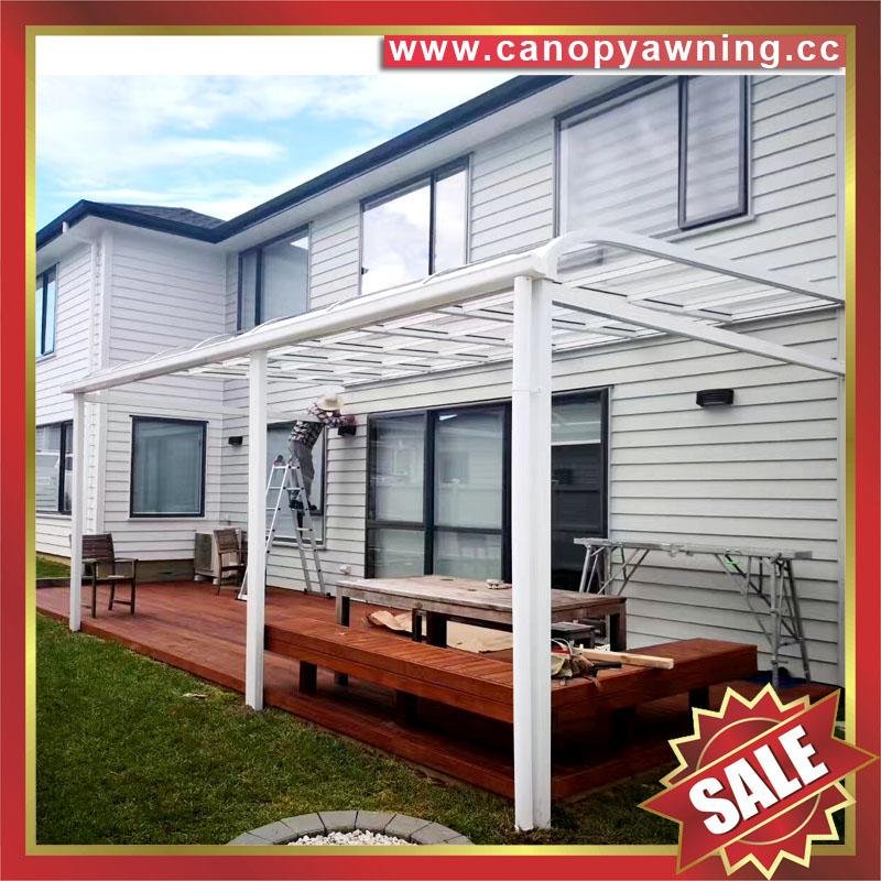 polycarbonate aluminum alu balcony terrace patio canopy canopies cover awning manufacturers