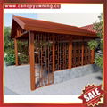 outdoor garden wood look aluminum alu gazebo pavilion canopy shelter cover kits