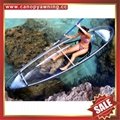 lake ocean fishing transparent clear pc polycarbonate canoe kayak boat for sale