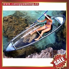 small fishing touring river crystal clear pc polycarbonate canoe kayak boat
