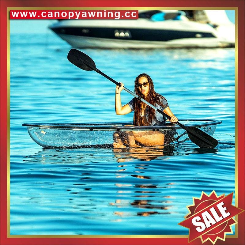 river sea lake transparent clear polycarbonate pc sailing canoe kayak boat 4
