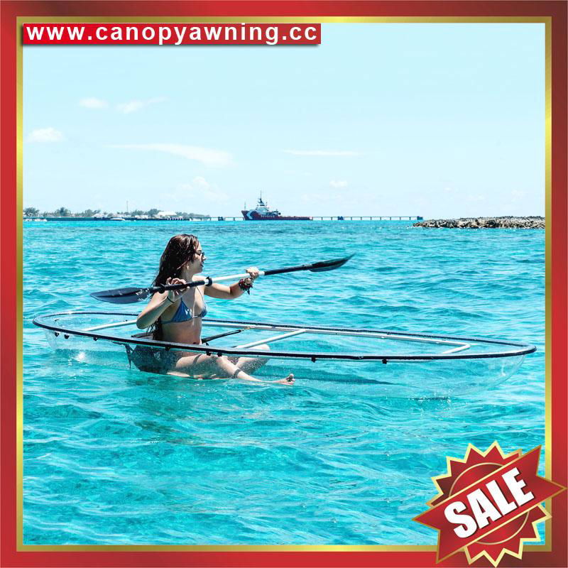 river sea lake transparent clear polycarbonate pc sailing canoe kayak boat 5