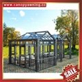Prefab modern aluminium alloy tempered glass house sun room for villa cottage 3