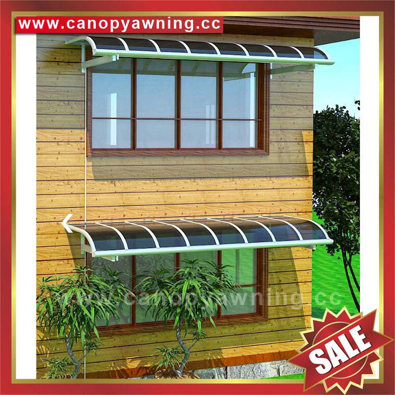 waterproofing anti-uv pc aluminum canopy awning shelter kits for house building