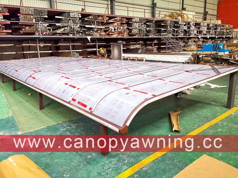 patio aluminum alu polycarbonate canopy awning manufacturers