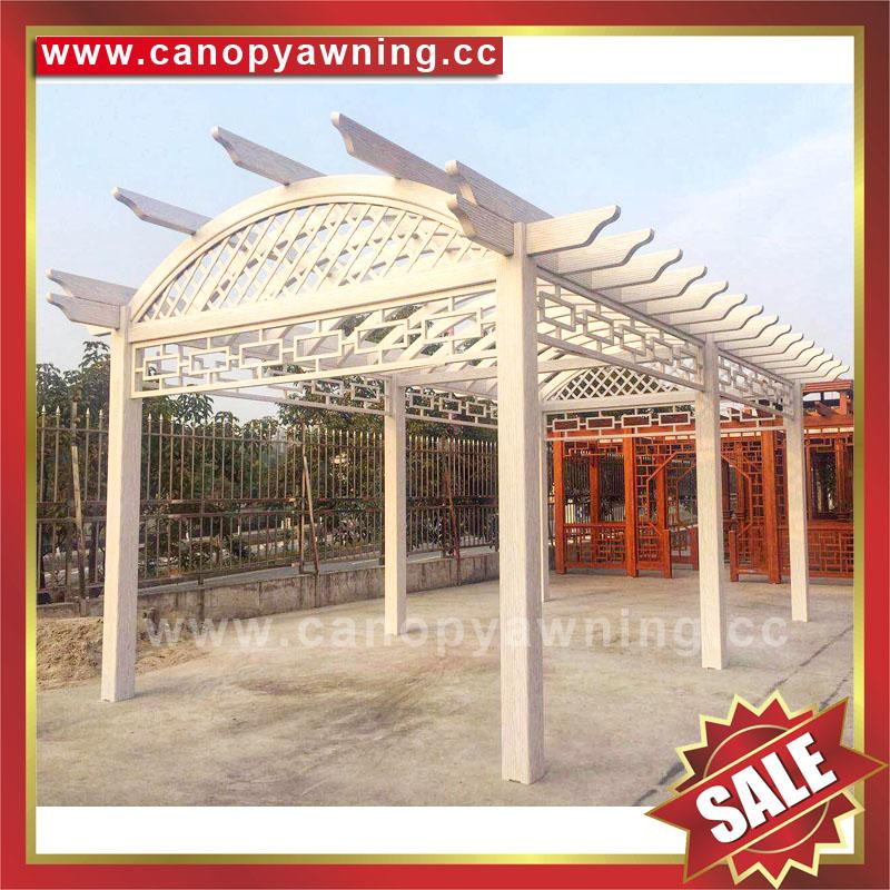 outdoor garden aluminum alu metal wood look gazebo pergola shelter kits