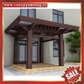 Prefabricated alu aluminum metal wood look gazebo pavilion gate canopy China 2