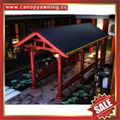 Prefabricated alu aluminum metal wood look gazebo pavilion gate canopy China 4