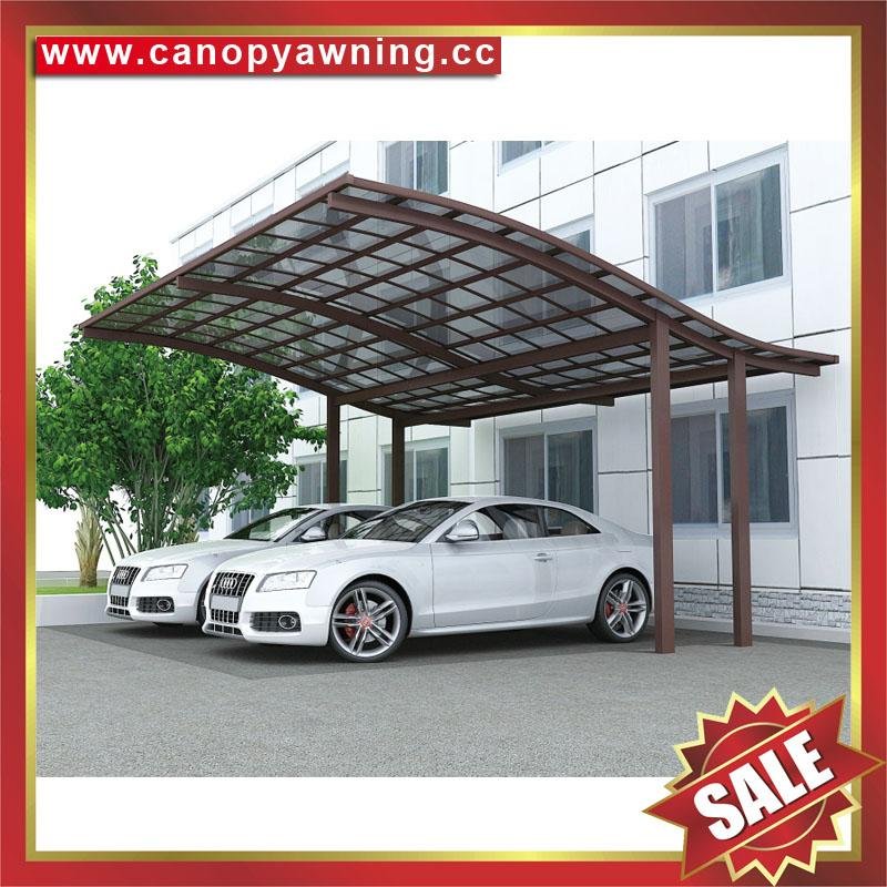 outdoor alu metal polycarbonate aluminum pc carport  vehicle automobile shelter 2