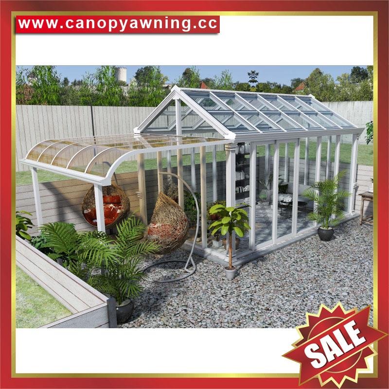 Outdoor garden gazebo patio solar aluminum glass sunroom sun house room cabin 3