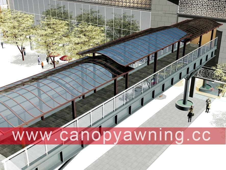 outdoor corridor passage walkway alu aluminum polycarbonate canopy shelter awning