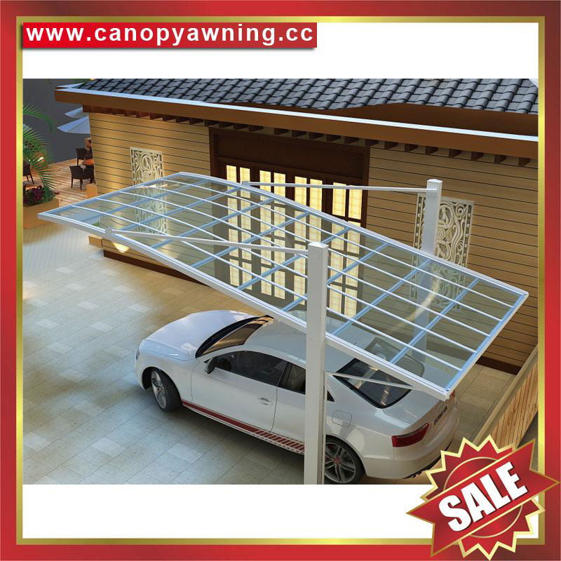 prefabricated aluminum alloy polycarbonate carport park car shelter canopy 5