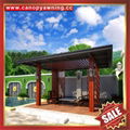 outdoor garden wood look alu aluminum gazebo pavilion pagoda gloriette for sale 1