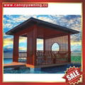 outdoor garden wood look alu aluminum gazebo pavilion pagoda gloriette for sale