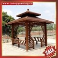 Prefabricated public chinese style aluminum alloy pavilion for garden hotel