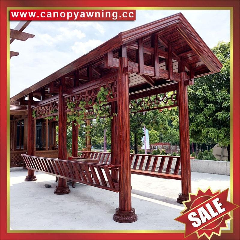 villa park garden wood style alu aluminum metal gazebo pavilion pagoda gloriette 3