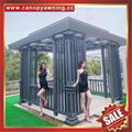 outdoor garden wood look alu aluminum gazebo pavilion pagoda gloriette for sale 5