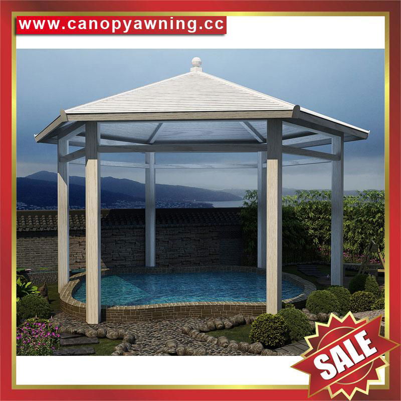 Prefabricated outdoor garden park villa metal aluminum gloriette pavilion kiosk 5