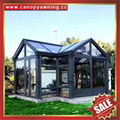 耐用花园酒店别墅透明玻璃金属铝合金铝制露台阳光房子遮阳屋