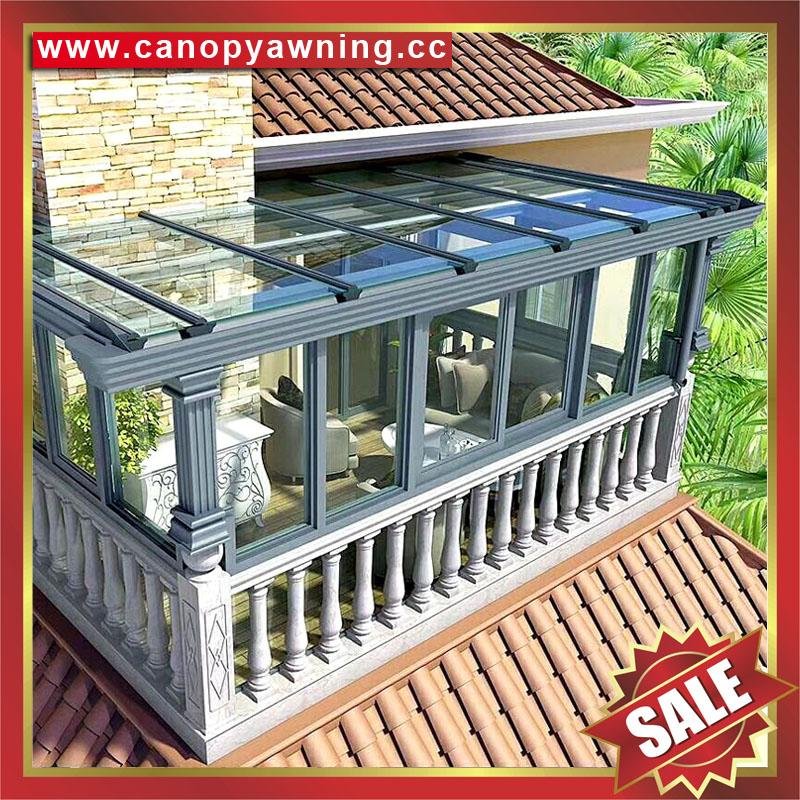 hot sale garden terrace patio aluminum alu glass sunroom house cabin shed 2