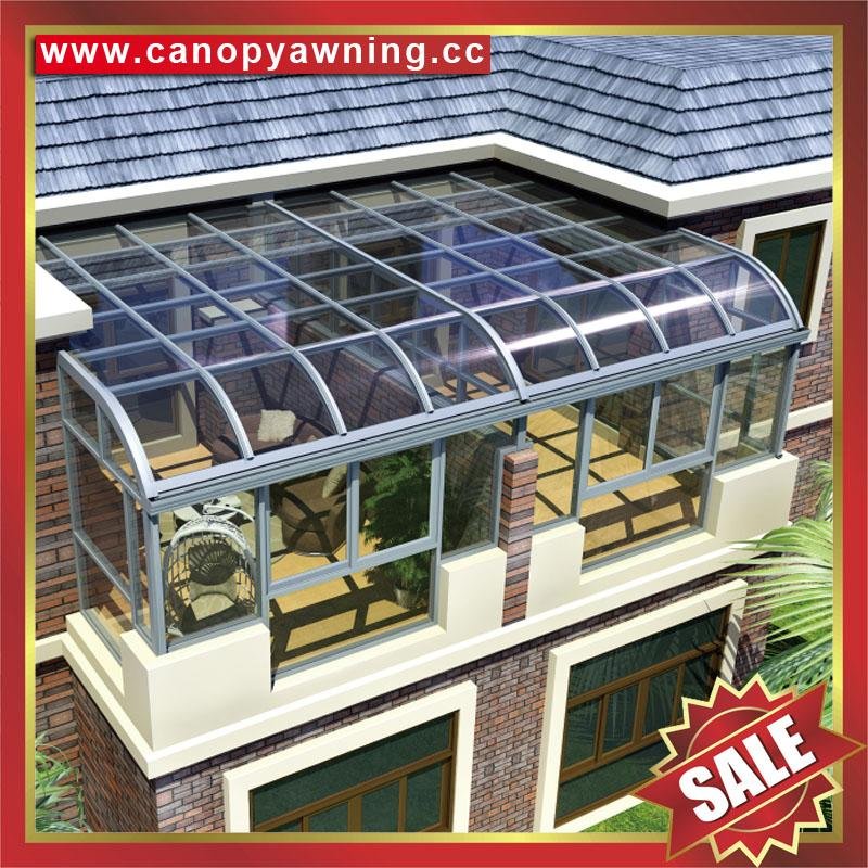 hot sale garden terrace patio aluminum alu glass sunroom house cabin shed 4