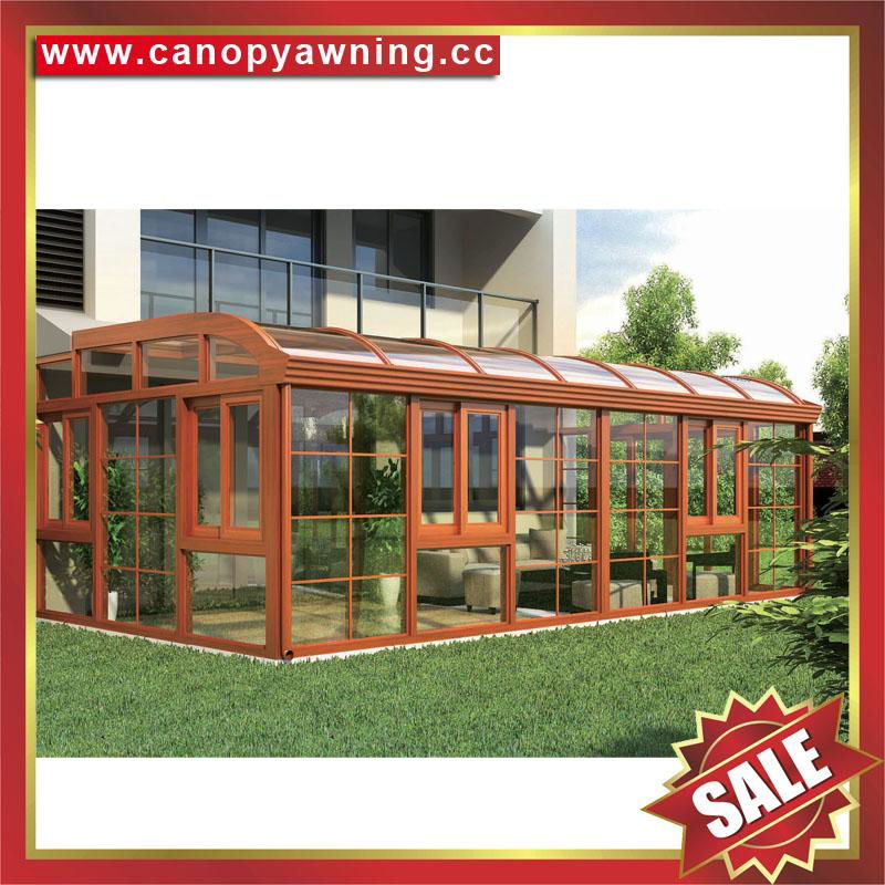 Prefabricated aluminum alloy metal glass house sunroom for villa cottage 2