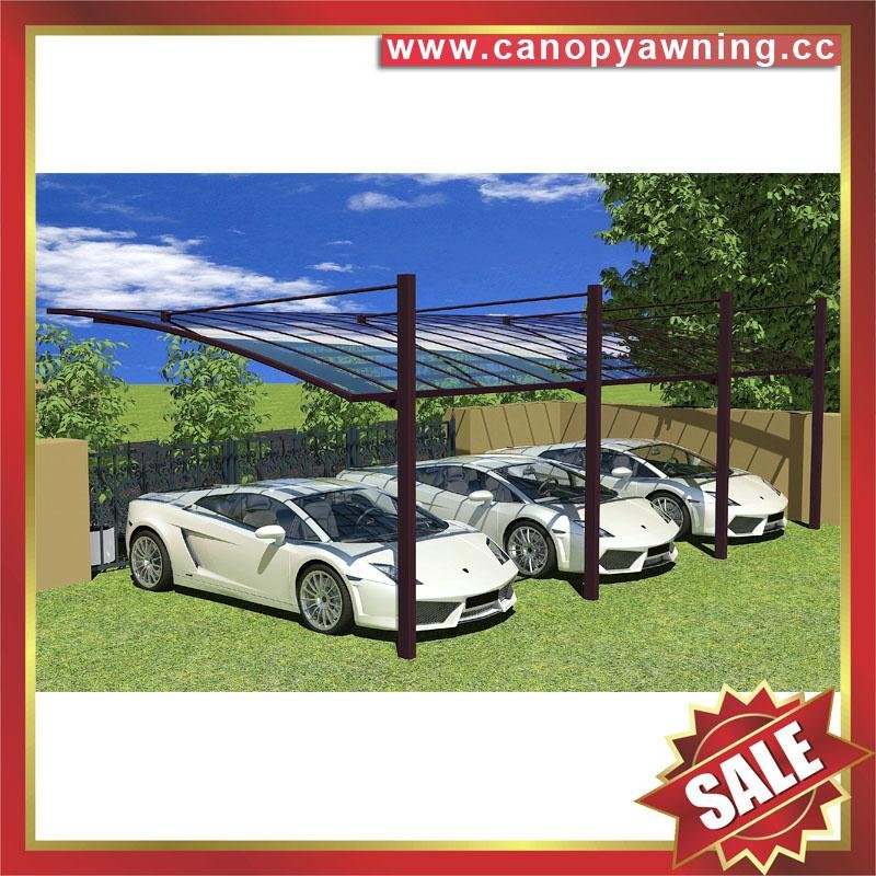 outdoor sunshade rain alu aluminum polycarbonate park car canopy shelter carport 2