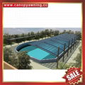 outdoor villa hotel polycarbonate pc alu aluminum pool pond roof shelter canopy