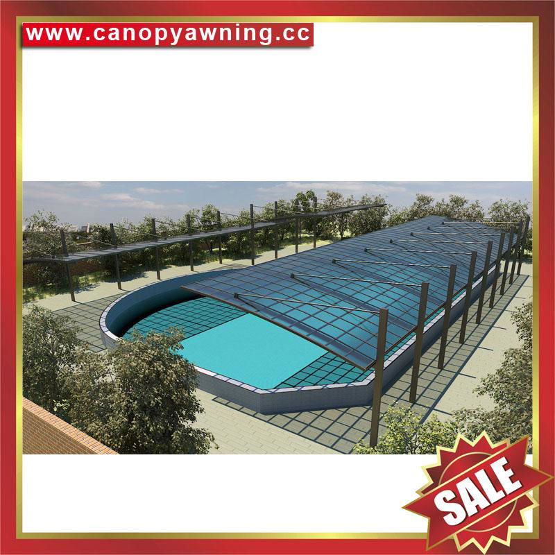 polycarbonate pc alu aluminum swimming pool pond roof shelter canopy cover 4
