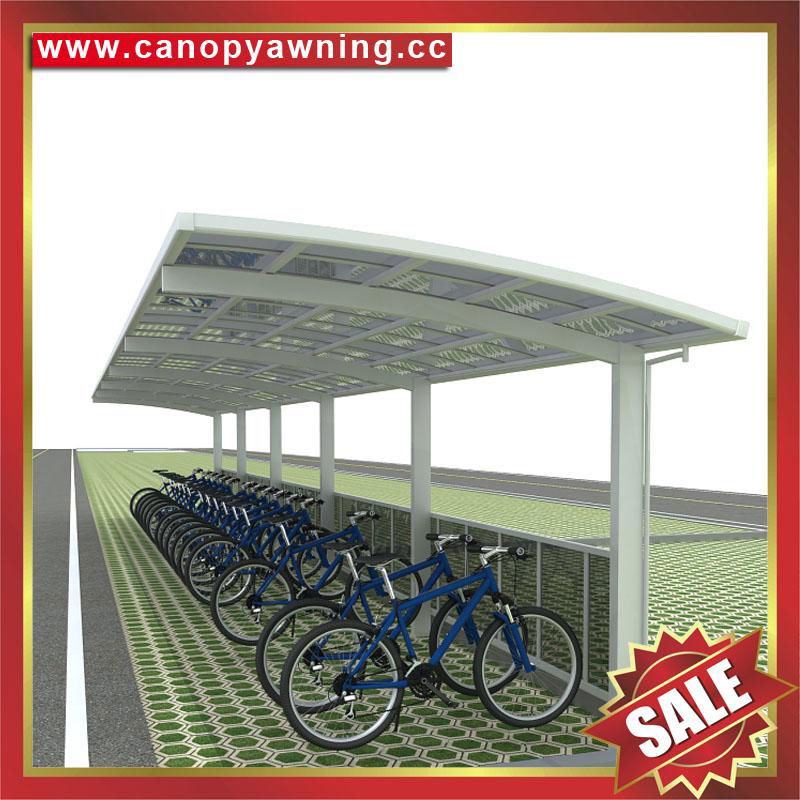customized aluminium polycarbonate bicycle bike shelter canopy awning 5
