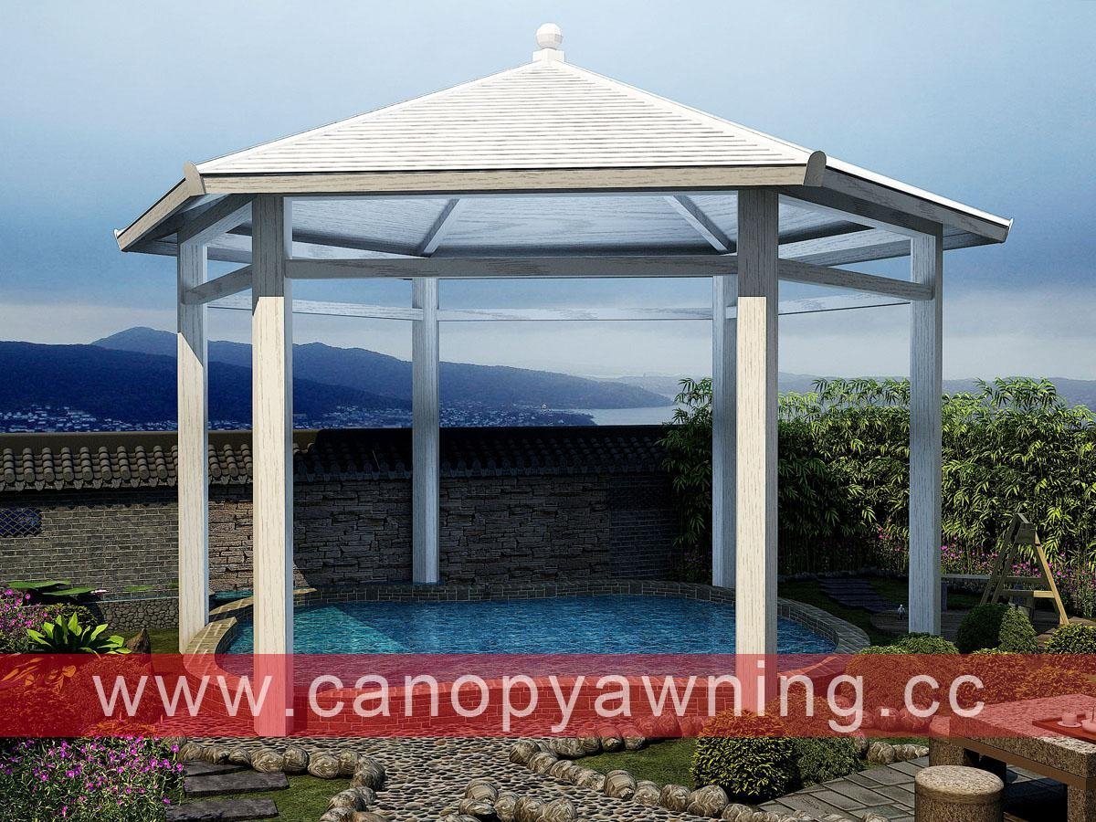 outdoor garden alu aluminum metal gazebo pavilion canopy shelter