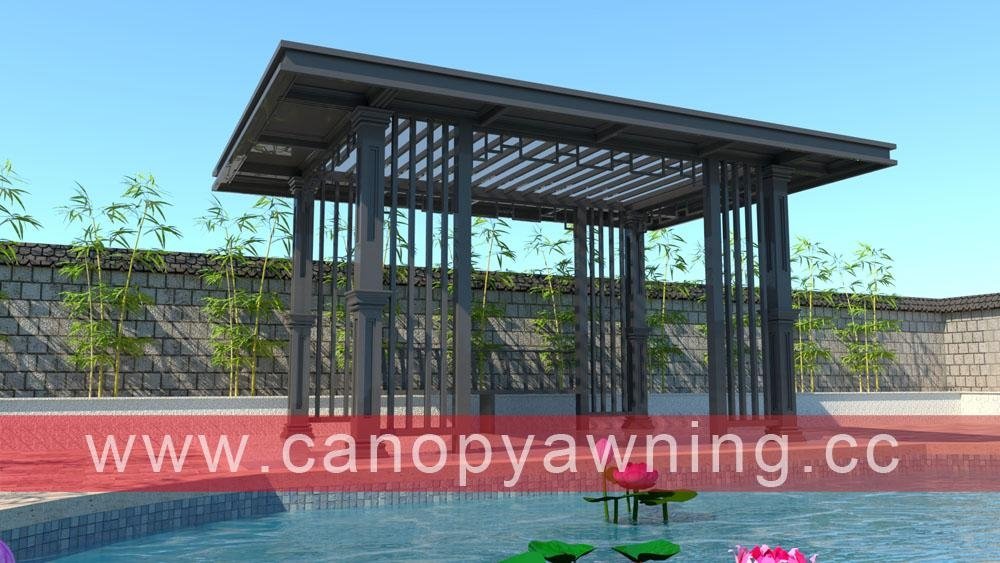 garden alu aluminum new modern gazebo pavilion shelter canopy shed awning 
