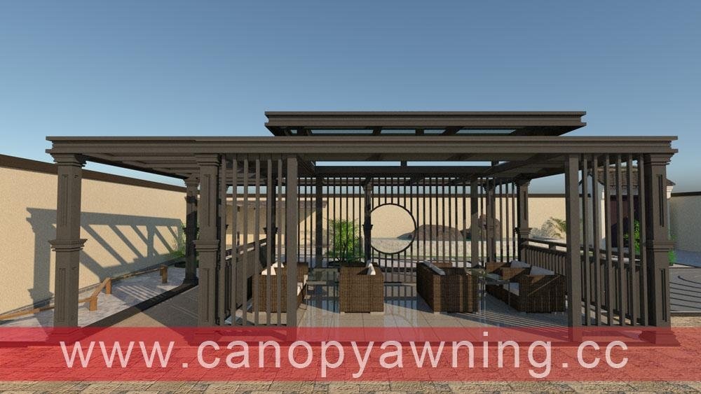 garden alu aluminum modern gazebo pavilion shelter canopy shed awning cabin