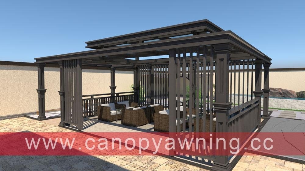 outdoor alu aluminum modern gazebo pavilion shelter canopy shed awning cover