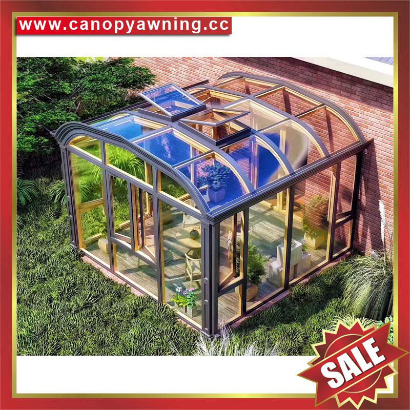 hot sale new design garden aluminum glass house sunroom for villa hotel project 4