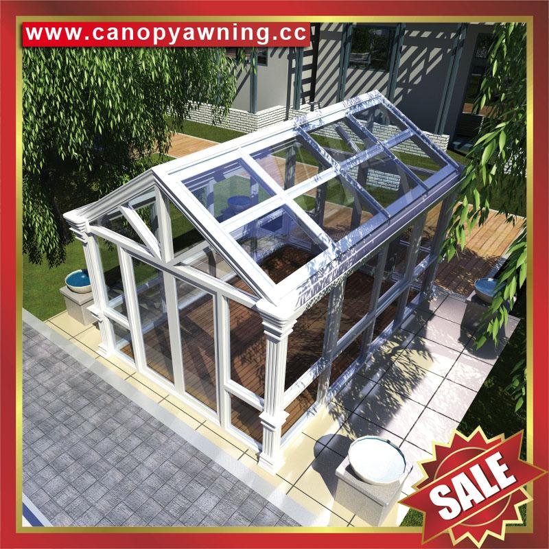 hot sale new design garden aluminum glass house sunroom for villa hotel project 5