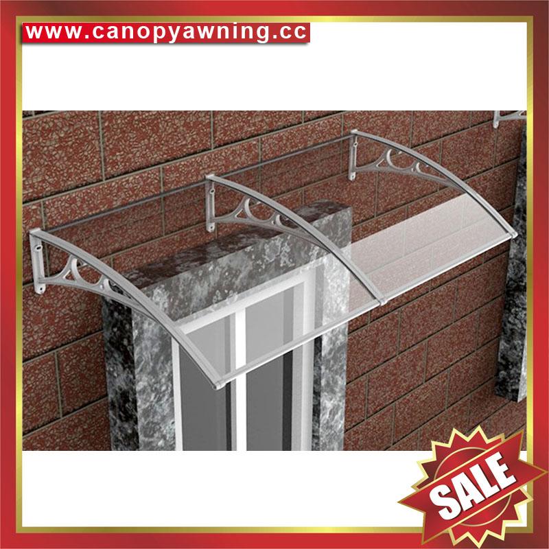 polycarbonate diy canopy awning rain sun cover with cast aluminum bracket 3