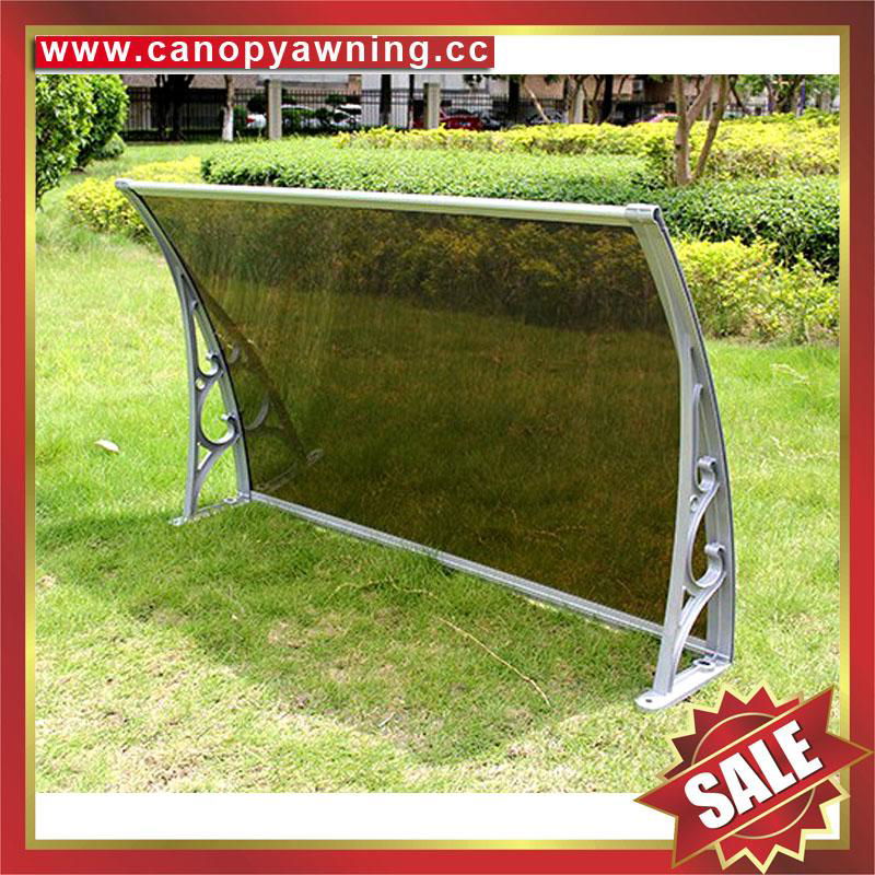 polycarbonate diy canopy awning with cast aluminum bracket arm for door window 2
