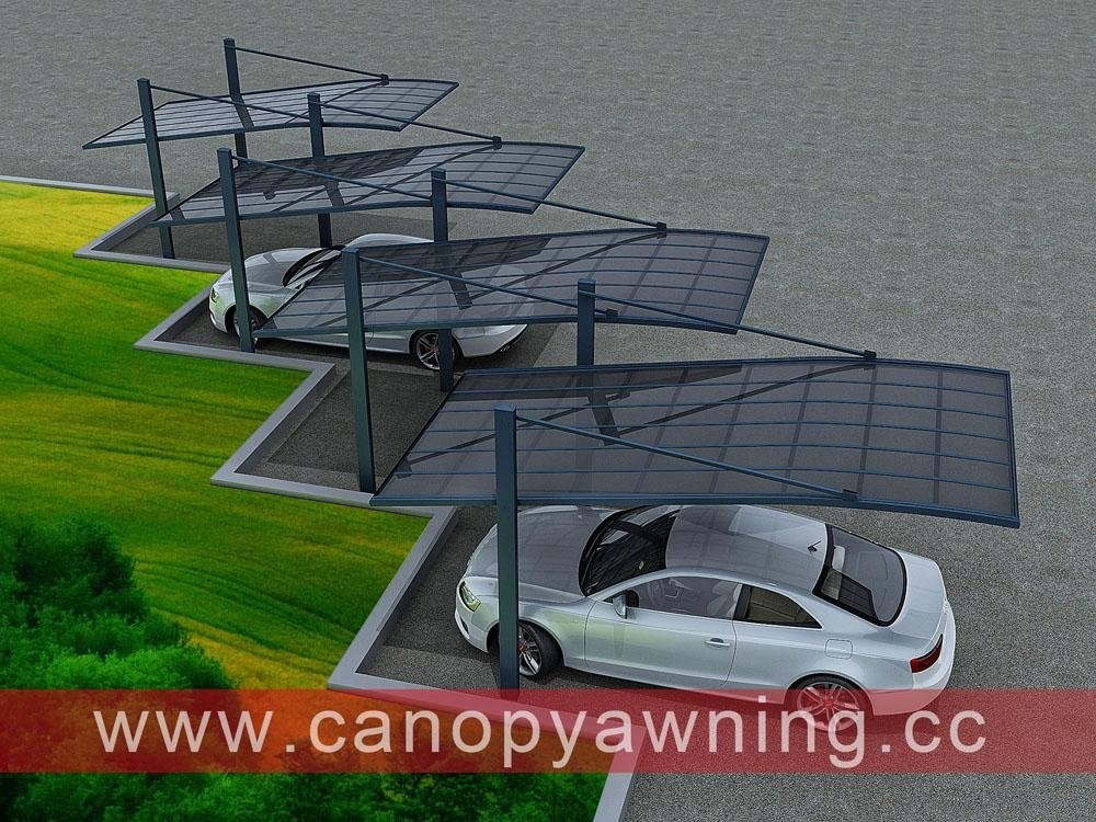 outdoor alu aluminum metal pc polycarbonate braces hauling park car shelter canopy carport