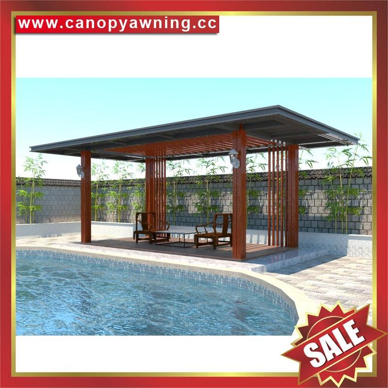 outdoor garden sun rain alu aluminum gazebo pavilion shed shelter canopy cover 3