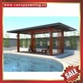 outdoor modern sunshade rain metal alu aluminum gazebo pavilion shed pergola 5
