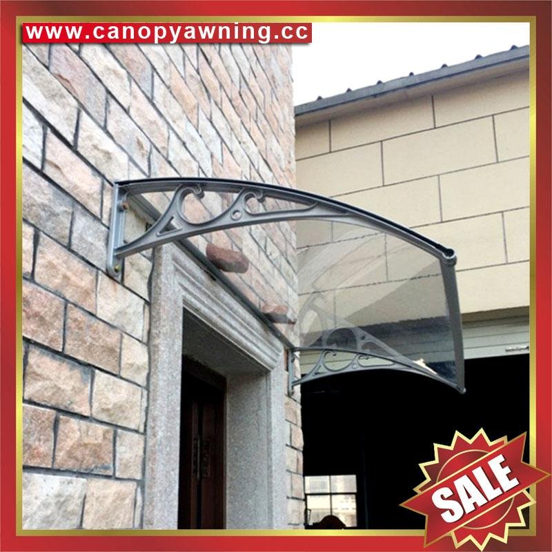window door diy pc canopy awning shelter cover with alu aluminum bracket 4
