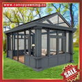 Prefabricated metal alu aluminum alloy glass sun house sunroom gazebo pavilion
