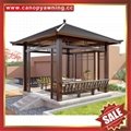 villa park garden wood style alu aluminum metal gazebo pavilion pagoda gloriette