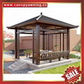 villa park garden wood style alu aluminum metal gazebo pavilion pagoda gloriette 1